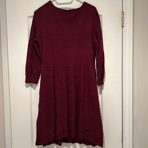 American eagle Burgundy colored sweater dress - Picture 5 of 5